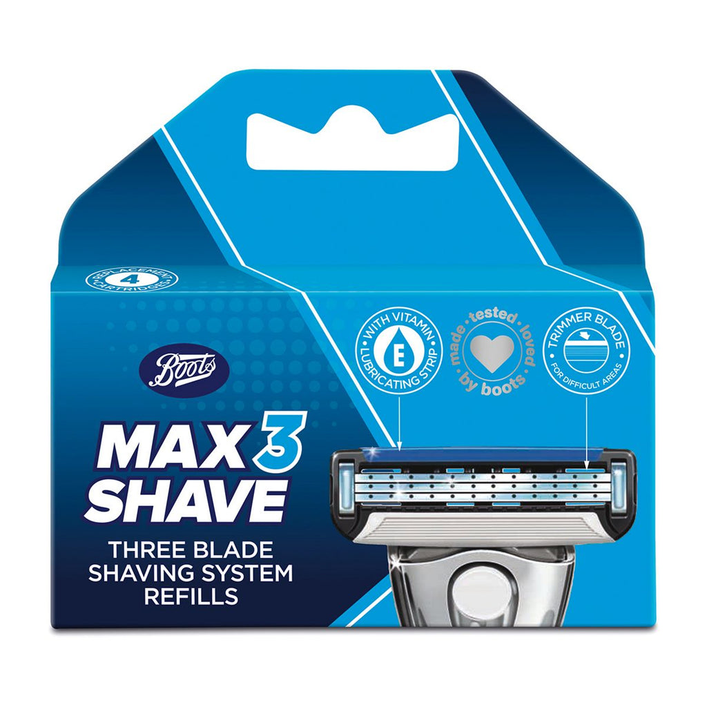 Boots Max Shave triple blade refill 4pk