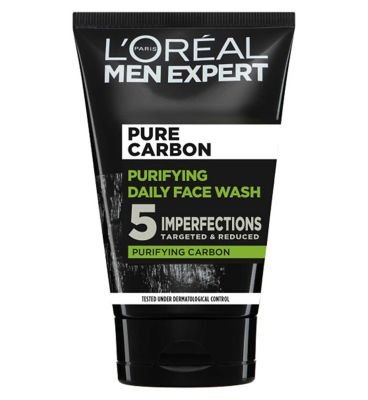 L'Oreal Men Expert Pure Carbon Purifying Daily Face Wash Cleanser 100ml Suncare & Travel Boots   