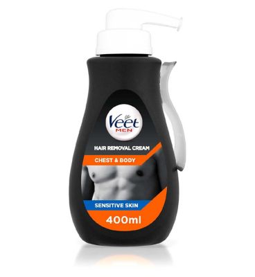 Veet Men Total Pro Hair Removal Cream Chest & Body Sensitive - 400ml