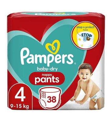 Pampers Baby-Dry Nappy Pants Size 4, 38 Nappies, 9kg-15kg, Essential Pack Toys & Kid's Zone Boots   