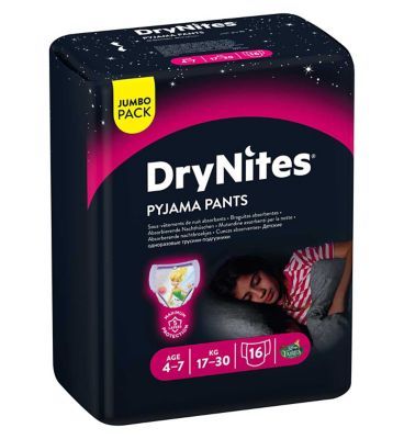 Huggies DryNites Girls Pyjama Pants, 16 Pants, 17-30kgs Baby Accessories & Cleaning Boots   