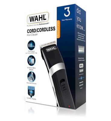 Wahl Clipper Kit Cord/Cordless, Black Men's Toiletries Boots   