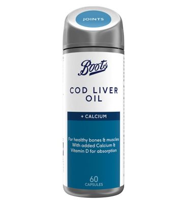 Boots Cod Liver Oil + Calcium 60 Capsules (2 month supply) - McGrocer