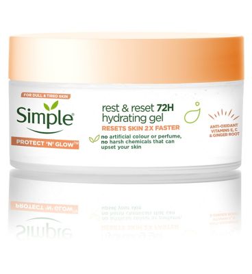 Simple Protect 'N' Glow 72h Hydrating Gel Rest and Reset 50ml Make Up & Beauty Accessories Boots   