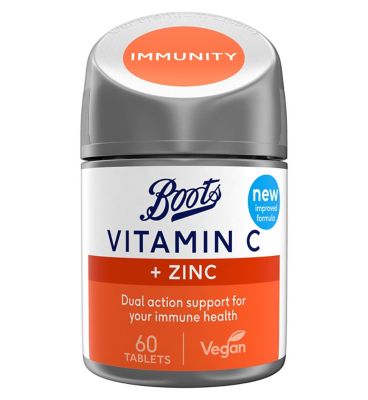 Boots Vitamin C and Zinc 60 Tablets - McGrocer