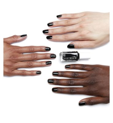 Essie ExprEssie Quick Dry Formula, Black Grey Nail Polish 380 Now Or Never Make Up & Beauty Accessories Boots   