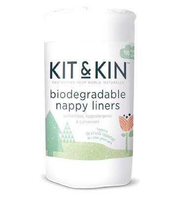 Kit & Kin Biodegradable Nappy Liners Baby Accessories & Cleaning Boots   