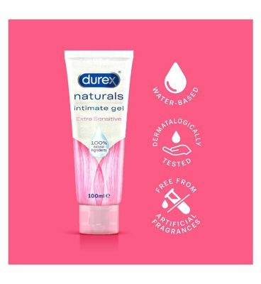 Durex Naturals Extra Sensitive Water Based Lube - 100ml Intimate Care Boots   