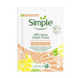 Simple Protect 'N' Glow Sheet Mask 48h Glow 1 mask Make Up & Beauty Accessories Boots   