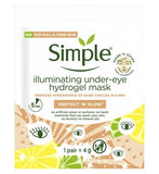 Simple Kind to Skin Brightening Hydrogel Mask with naturally derived fruit enzymes Eye Mask for fine lines and dark circles 2pc Make Up & Beauty Accessories Boots   