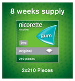 Nicorette 8 Week Bundle: 2 x Nicorette Original 2mg Gum 210s General Health & Remedies Boots   