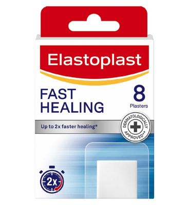 Elastoplast Fast Healing Waterproof Plasters, 8 Pack First Aid Boots   