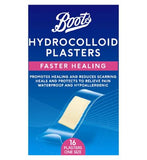 Boots Faster Healing Hydrocolloid Plasters - 16 Pack First Aid Boots   