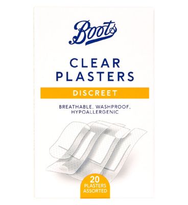 Boots Discreet Clear Plasters - 20 Pack First Aid Boots   