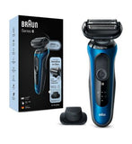 Braun Series 6 Electric Shaver with Precision Trimmer - Blue 60-B1200s Men's Toiletries Boots   