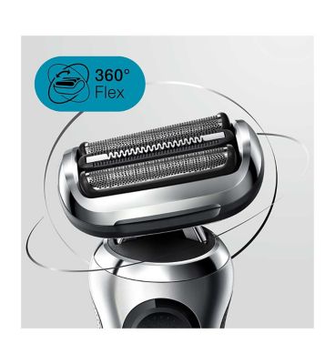 Braun Series 7 Electric Shaver with Charging Stand and Precision Trimmer - Silver 70-S4200cs Men's Toiletries Boots   