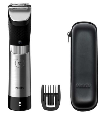 Philips Series 9000 Prestige Beard Trimmer with Steel Precision Technology and BeardAdapt Sensor, BT9810/13 Men's Toiletries Boots   