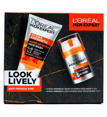 L'Oreal Paris Men Expert Look Lively Anti-Fatigue Duo Giftset for him Men's Toiletries Boots   