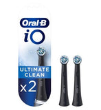 Oral-B iO™ Ultimate Clean Black Replacement Electric Toothbrush Heads 2 Pack GOODS Boots   