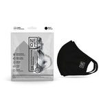 NEQI 3PLY Reusable Face Masks - 3 Pack (Adult S/M - Black) Face Coverings & Hand Sanitizer Boots   