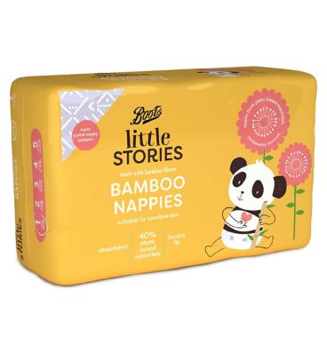 Boots Little Stories Bamboo Nappy Size 1 34 pack Toys & Kid's Zone Boots   
