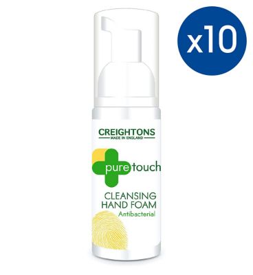 Pack of 10 Creightons Pure Touch Antibacterial Hand Foam 50ml General Health & Remedies Boots   