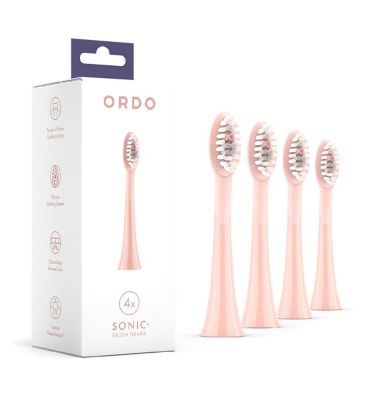 Ordo Sonic Replacement Brush Head - Rose Gold - Pack of 4