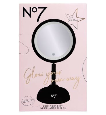 No7 Illuminating Mirror Cordless - Black