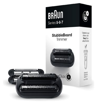 Braun EasyClick Stubble Beard Trimmer Attachment for Series 5, 6 and 7 Electric Shaver Men's Toiletries Boots   