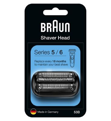 Braun Series 5 Electric Shaver Head Replacement - Black 53B Men's Toiletries Boots   