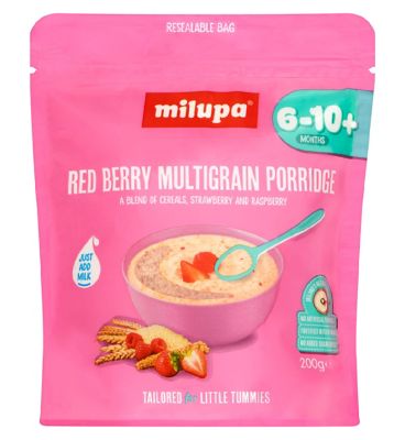 Milupa Red Berry Multigrain Porridge Baby Cereal 6-10+ Months 200g GOODS Boots   