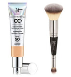 IT Cosmetics CC Cream - Neutral Medium & Heavenly Luxe Complexion Brush Duo GOODS Boots   