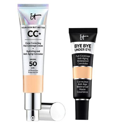 IT Cosmetics Your Skin But Better CC Cream - Light Medium & Bye Bye Under Eye Concealer - Light Sand