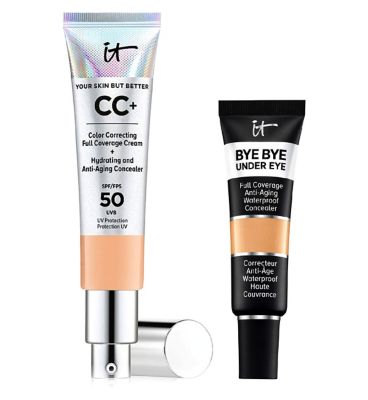 IT Cosmetics Your Skin But Better CC Cream - Medium Tan & Bye Bye Under Eye Concealer - Medium Golden