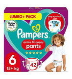 Pampers Active Fit Nappy Pants Size 6, 42 Nappies, 15kg , Jumbo Pack Baby Accessories & Cleaning Boots   