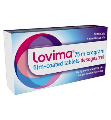 Lovima 75 Microgram Film-Coated Tablets 28s - 1 month supply. Intimate Care Boots   