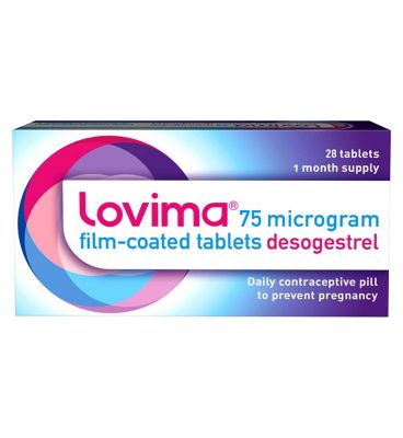 Lovima 75 Microgram Film-Coated Tablets 28s - 1 month supply. Intimate Care Boots   