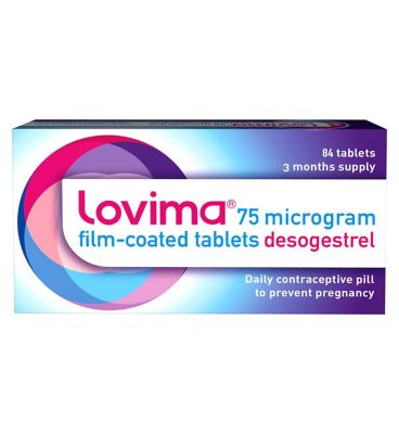 Lovima 75 Microgram Film-Coated Tablets 84s - 3 month supply Intimate Care Boots   