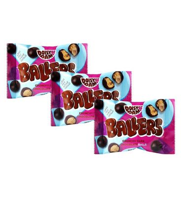 Doisy & Dam Dark Chocolate Ballers Bundle - 25g x 3 Health Foods Boots   