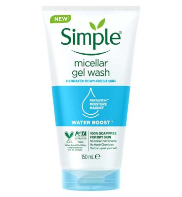 Simple Water Boost Micellar Gel Facial Wash 150ml