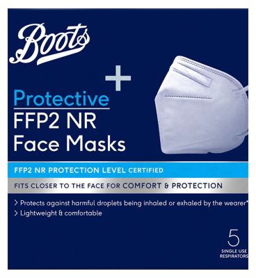Boots Protective FFP2 NR Face Masks 5 Single Use Respirators - McGrocer