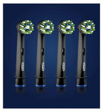 Oral-B CrossAction Toothbrush Head Black Edition with CleanMaximiser Technology, 4 Pack Dental Boots   