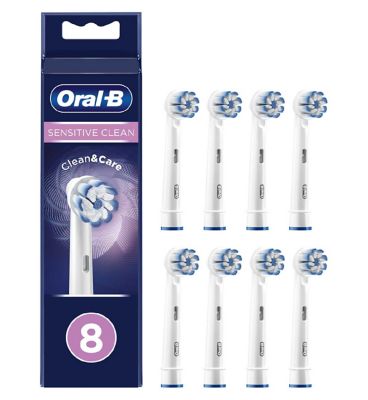 Oral-B Sensitive Clean Toothbrush Head, 8 Pack Dental Boots   