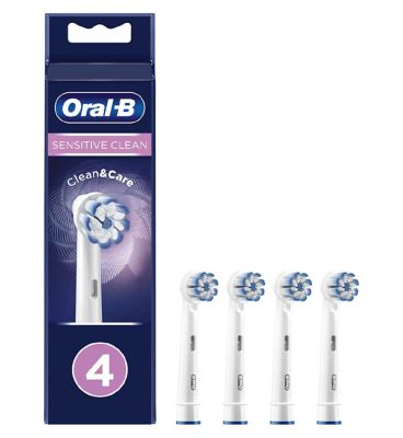 Oral-B Sensitive Clean Toothbrush Head, 4 Pack