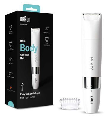 Braun Body Mini Trimmer BS1000, Electric Body Hair Removal for Women and Men Women's Toiletries Boots   