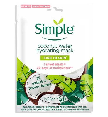 Simple Kind to Skin Hydrating Coconut Water Sheet Mask 1 pc