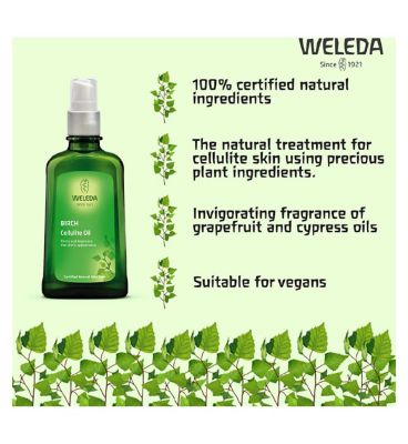 Weleda Birch Cellulite Oil 100ml Vegan Make Up & Beauty Accessories Boots   