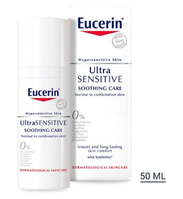 Eucerin UltraSensitive Soothing Face Cream Moisturiser (Normal to Combination Skin) 50ml GOODS Boots   