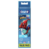 Oral-B Kids Spiderman Brush Heads for Electric Toothbrush, 4 Brush Heads Dental Boots   