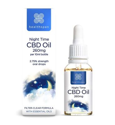 Healthspan Night Time CBD Oil 260mg 10ml Sleep & Relaxation Boots   